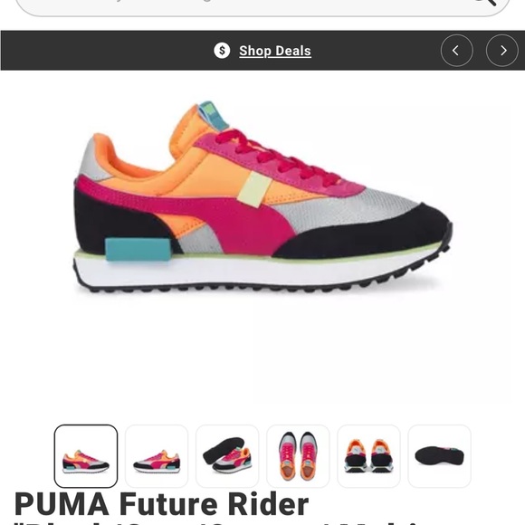 NWOT - PUMA Future Rider Colorful Women’s Sneakers - Pink, Orange, and Gray - Picture 6 of 6